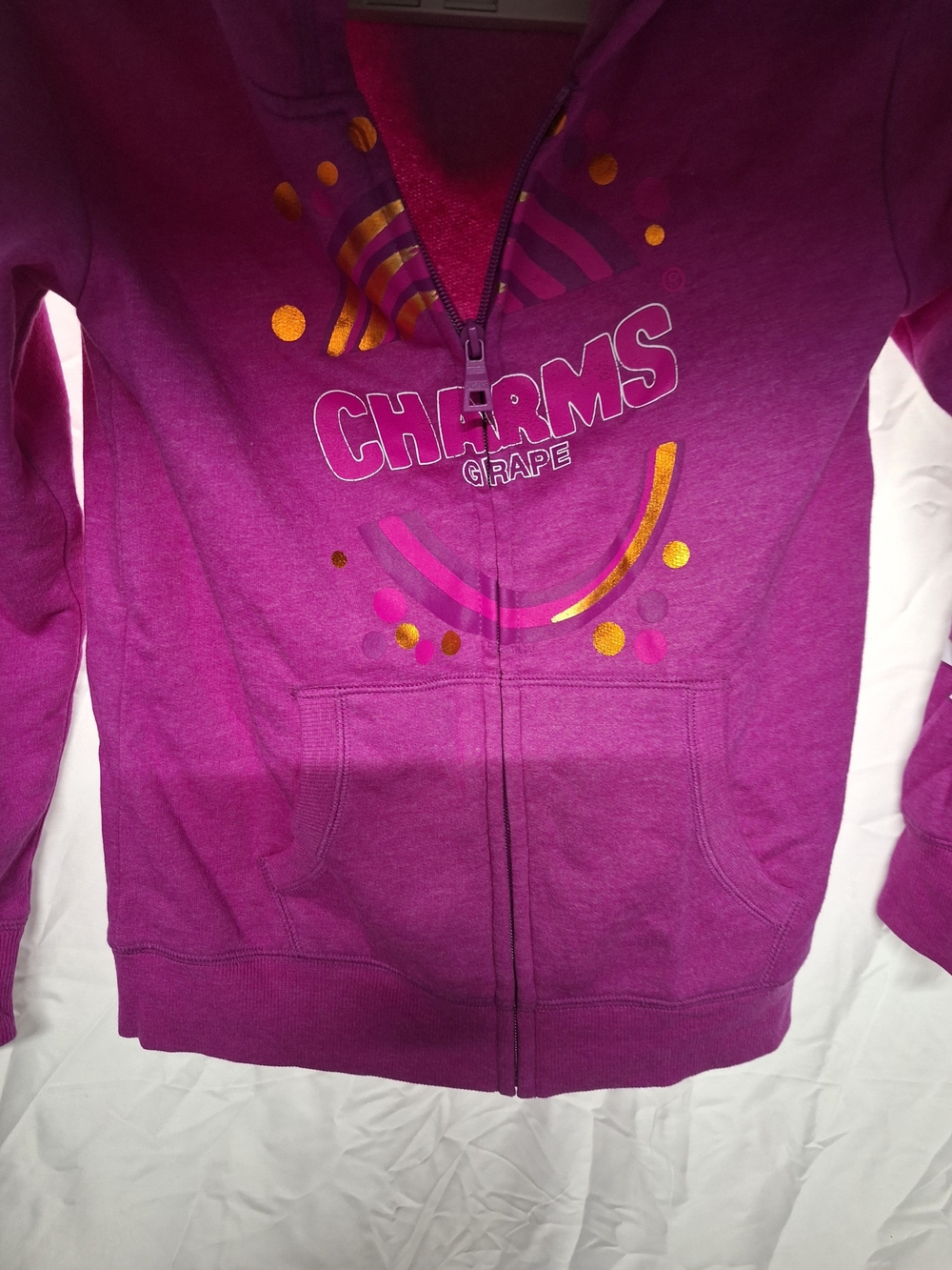 Justice Purple Charms Grape Zip-Up Hoodie - Picture 3 of 5